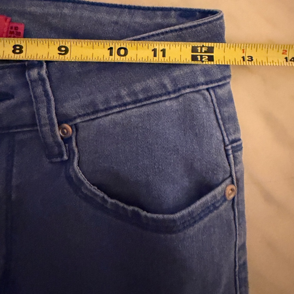 Boohoo Blue Wash High Rise Skinny Jeans Size 10 Stretch Denim Ankle Length - Picture 9 of 10